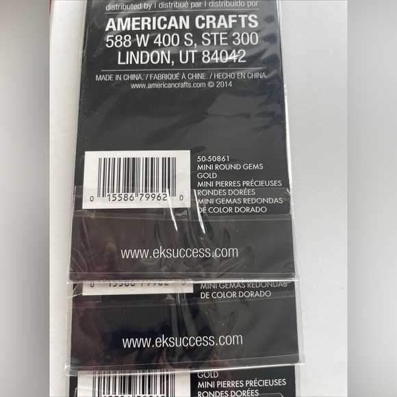 NEW 3pk EK Success Jolee Boutique All That Bling Adhesive Gems Clear Silver Gold - Picture 4 of 6